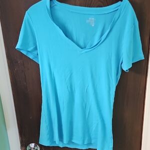 Old Navy Women's Aqua Short Sleeve Tee